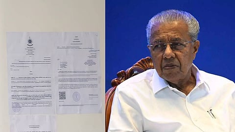 ED officials arrived in person at Pinarayi Vijayan's residence and affixed a notice
