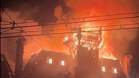 The historic Limoges Town Hall in France was destroyed by fire