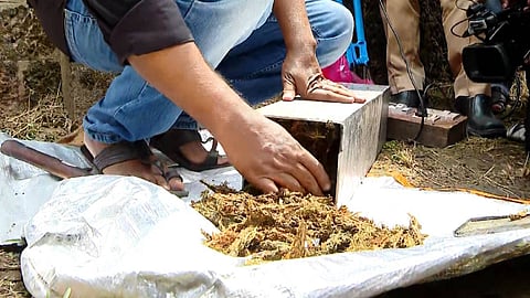 Cannabis found inside iron sheets; man from Bengal arrested