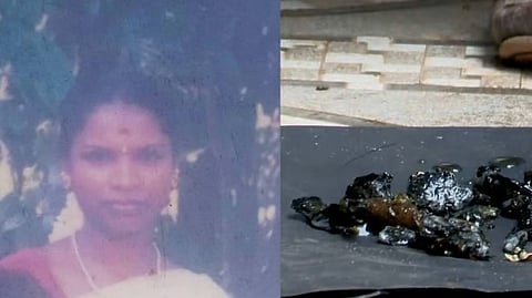 കലയുടെ ചിത്രം, സെപ്റ്റിക് ടാങ്കില്‍ നിന്നും കണ്ടെടുത്ത കലയുടേതെന്ന് കരുതുന്ന ക്ലിപ്പും വസ്ത്രത്തിന്റെ അംശങ്ങളും
