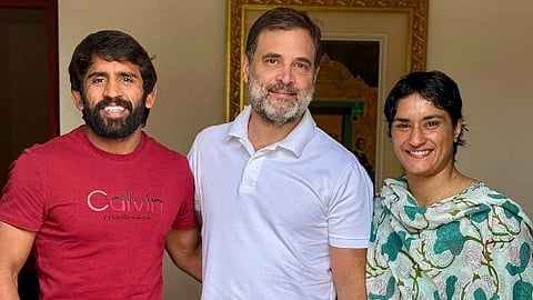 വിനേഷ് ഫോഗട്ടും ബജ്‌റംഗ് പുനിയയും ഇനി  കോൺഗ്രസിൽ, ഹരിയാന തെരഞ്ഞെടുപ്പിൽ മത്സരിക്കും