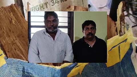 പാലക്കാട് പട്ടാമ്പിയില്‍ 153 കിലോ ചന്ദനവുമായി രണ്ട് പേര്‍ പിടിയില്‍