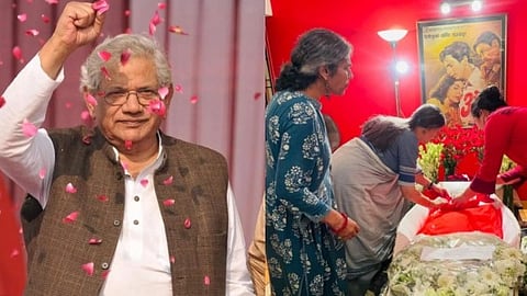 പ്രിയ സഖാവിന് അന്ത്യാഞ്ജലി... സീതാറാം യെച്ചൂരിക്ക്  ഇന്ന് അവസാന യാത്രയയപ്പ്, എകെജി ഭവനിൽ പൊതുദർശനം