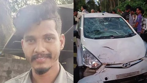 കാറോടിച്ചിരുന്ന അജ്മല്‍, അപകടം പറ്റിയ കാർ