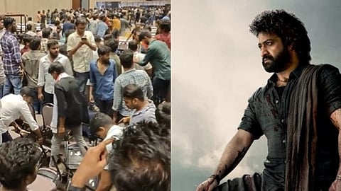 'ദേവര' പ്രീ റിലീസ് ഇവന്റ് റദ്ദാക്കി; അക്രമാസക്തരായി എന്‍ടിആര്‍ ആരാധകര്‍