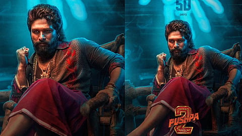 പുഷ്പയുടെ വരവിന് ഇനി 50 നാളുകള്‍; പുതിയ പോസ്റ്റര്‍ പങ്കുവെച്ച് അല്ലു അര്‍ജുന്‍