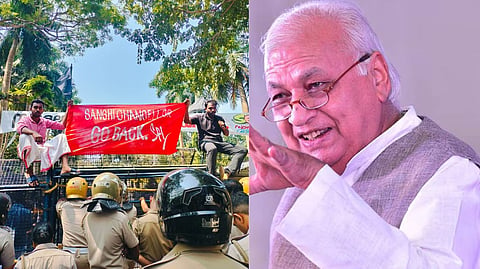 ചാന്‍സലര്‍ക്ക് 'ഗോബാക്ക്': കാലിക്കറ്റ് സര്‍വകലാശാലയിലെ എസ്എഫ്‌ഐ-ഗവര്‍ണര്‍ പോര്