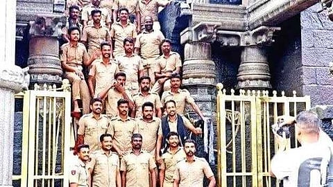 പതിനെട്ടാം പടിയിലെ ഫോട്ടോഷൂട്ട്; 23 പൊലീസ് ഉദ്യോ​ഗസ്ഥർക്കും കണ്ണൂര്‍ ക്യാംപില്‍ തീവ്ര പരിശീലനം നിർദേശിച്ച് എഡിജിപിയുടെ റിപ്പോർട്ട്