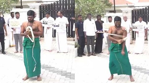 അണ്ണാ യൂണിവേഴ്‌സിറ്റിയിലെ ലൈംഗികാതിക്രമക്കേസ്: സ്വയം ചാട്ടവാറടിച്ച് പ്രതിഷേധിച്ച് അണ്ണാമലൈ
