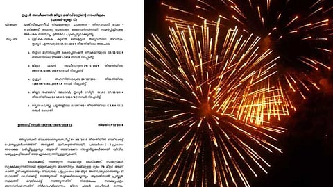 'മാനദണ്ഡങ്ങള്‍ പാലിക്കുന്നില്ല'; തിരുവമ്പാടി ദേവസ്വം വേലയുടെ വെടിക്കെട്ടിന് അനുമതി നിഷേധിച്ച് തൃശൂര്‍ എഡിഎം
