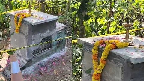 സമാധിയായി എന്ന പോസ്റ്റര്‍ പതിച്ചു; വയോധികന്‍ മരിച്ചെന്ന് വരുത്തി സ്ലാബിട്ട് മൂടിയതായി പരാതി