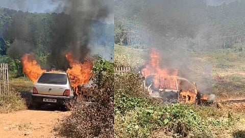 തൊടുപുഴയില്‍ കാര്‍ കത്തി നശിച്ചു; ഒരു മരണം