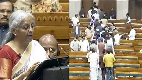 "ഇതിലും പ്രധാനപ്പെട്ട മറ്റൊന്നുണ്ട്"; ബജറ്റവതരണം ബഹിഷ്കരിച്ച് പ്രതിപക്ഷം