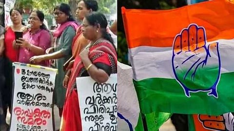 ഈ മാസം 24ന് തീപ്പന്തം കൊളുത്തി പ്രതിഷേധം; ആശാവർക്കർമാരുടെ സമരത്തിന് ഐക്യദാർഢ്യവുമായി  കോൺഗ്രസ്
