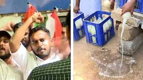 കള്ളിൽ കഫ് സിറപ്പ് കണ്ടെത്തിയ സംഭവം; ഷാപ്പുകൾക്കെതിരെ നടപടിയില്ല,  അടച്ചുപൂട്ടാത്തതിൽ പ്രതിഷേധിച്ച് യൂത്ത് കോൺഗ്രസ്
