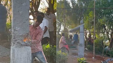 പരുന്തുംപാറയില്‍ റവന്യൂ ഭൂമി കയ്യേറി സ്ഥാപിച്ച കുരിശ് പൊളിച്ചു നീക്കി