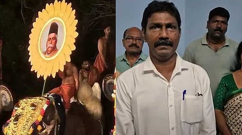 'ഉത്സവത്തെ കളങ്കപ്പെടുത്തി'; കൊല്ലം പൂരത്തില്‍ ഗെഡ്‌ഗേവാറിന്റെ ചിത്രം ഉയര്‍ത്തിയതില്‍ പ്രതിഷേധം അറിയിക്കാന്‍ സംയുക്ത ക്ഷേത്രം കമ്മിറ്റി