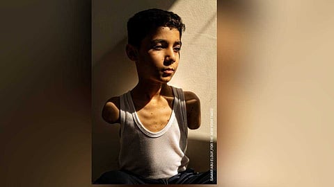 മഹ്മൂദ് അജ്ജൂർ, ഒമ്പത് വയസ്       ഫോട്ടോ: സമർ അബു എലൂഫ്