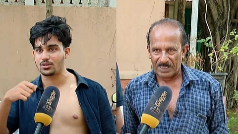 മർദനമേറ്റ മുഹമ്മദ് സെയ്ദും അച്ഛൻ  നാസറും