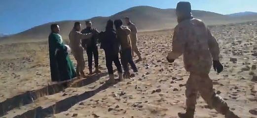 (Image Credit: X/ @idsuban7) : A group of shepherds confronting Chinese soldiers in Ladakh