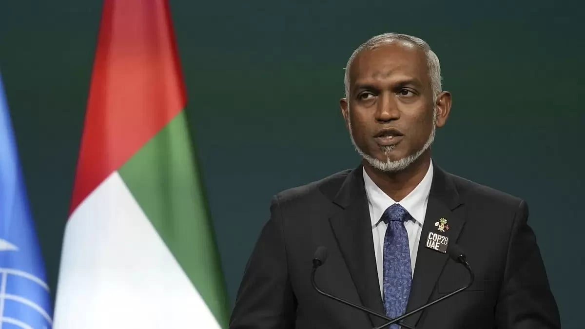 AP : Maldivian President Mohamed Muizzu. 