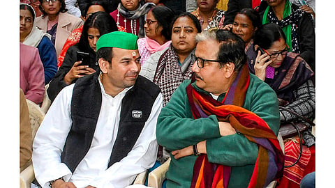 RJD dharna at ED office