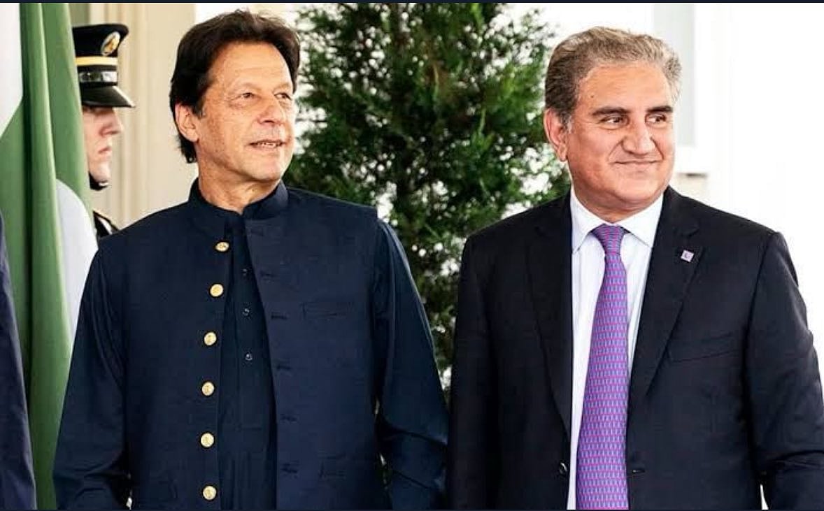 X/ @PTIofficial : Imran Khan (L) and Shah Mehmood Qureshi have been sentenced 10 years in prison