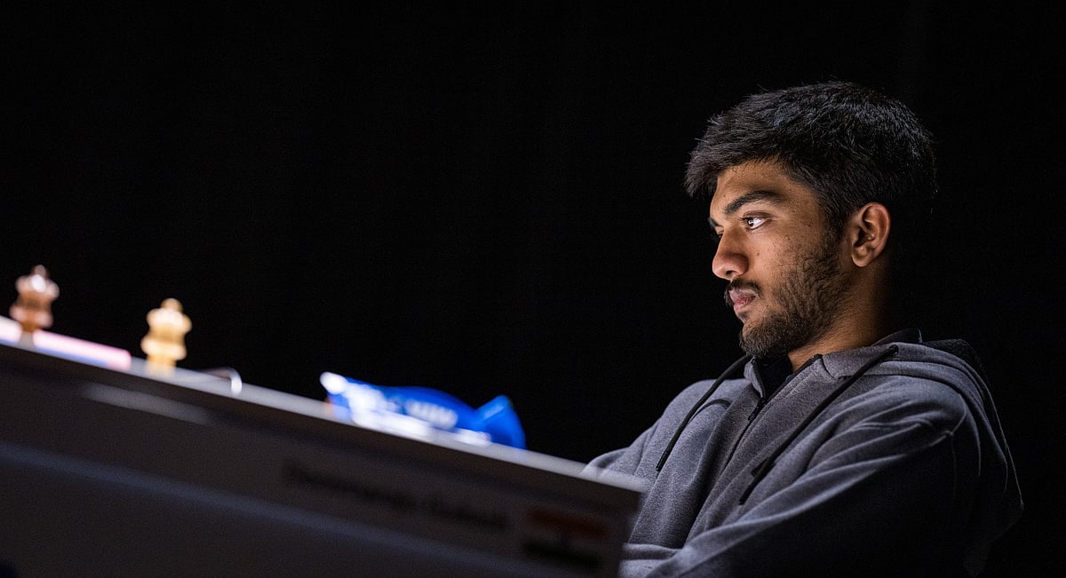 | Photo: X/Tata Steel Chess Tournament : Grandmaster D Gukesh at the Tata Steel Chess Tournament 2024