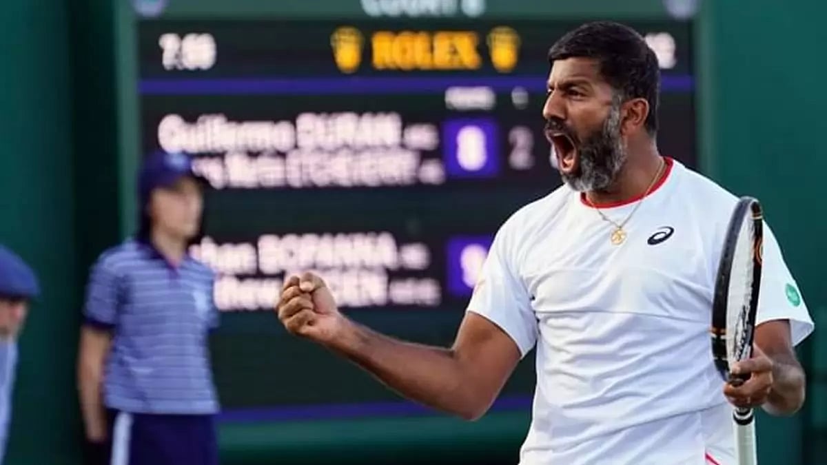 File photo : Rohan Bopanna will be in action along with other Indians on Wimbledon 2025 Day 3.