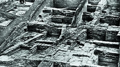 Speaking stones Harappan ruins at Kalibangan excavated by ASI.