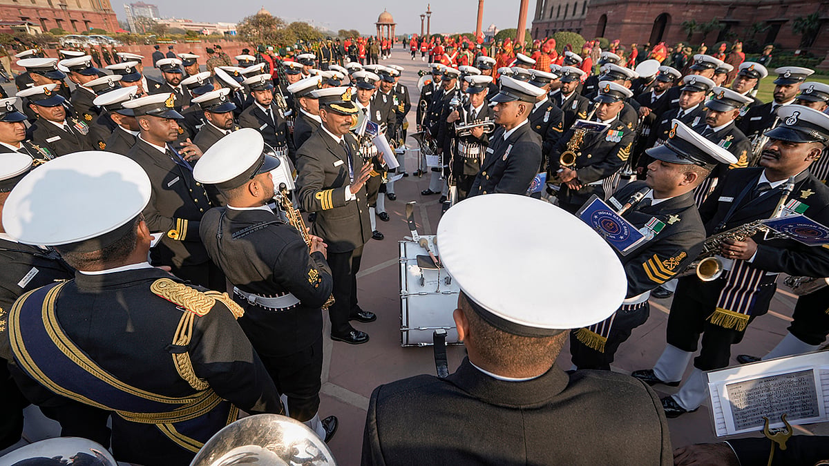 Rehearsal For Beating Retreat Ceremony