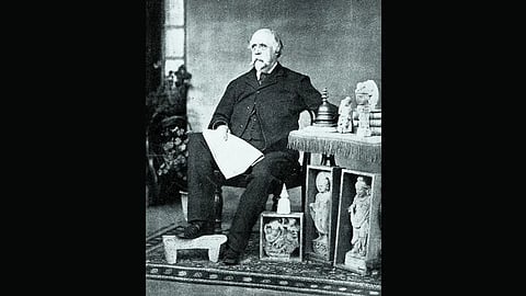 Torch-bearer Sir Alexander Cunningham, who founded the ASI