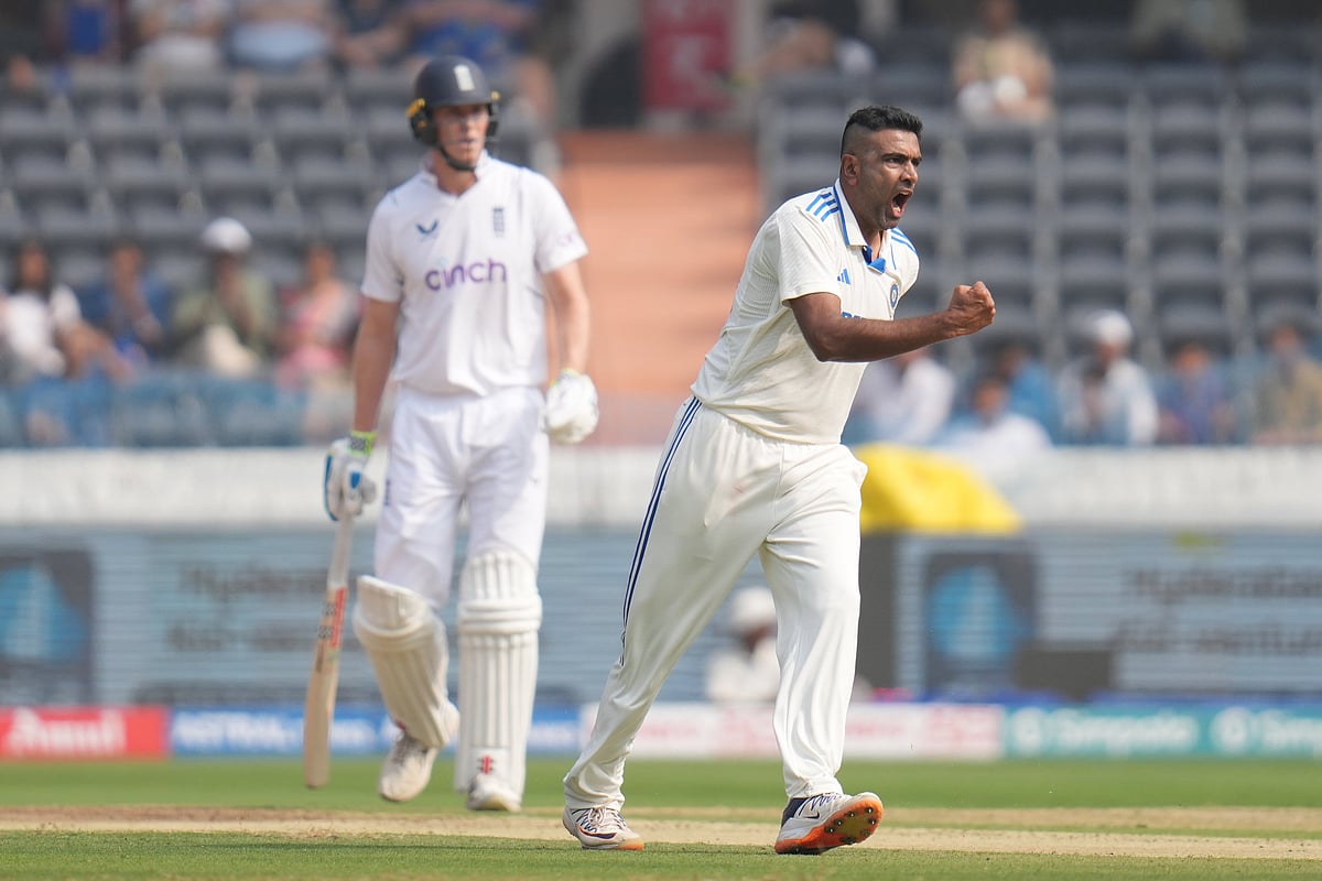 X/@BCCI : Indian spinner Ravichandran Ashwin celebrating after taking a wicket.