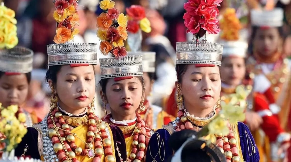 Girls from Meghalayas Khasi tribe. 

