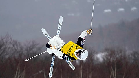 World Cup freestyle moguls skiing competition 