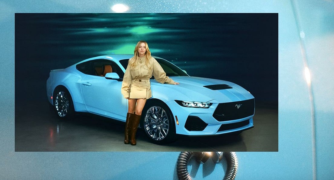 (Ford) : Actress Sydney Sweeney is giving away her custom designed 2024 Ford Mustang GT
