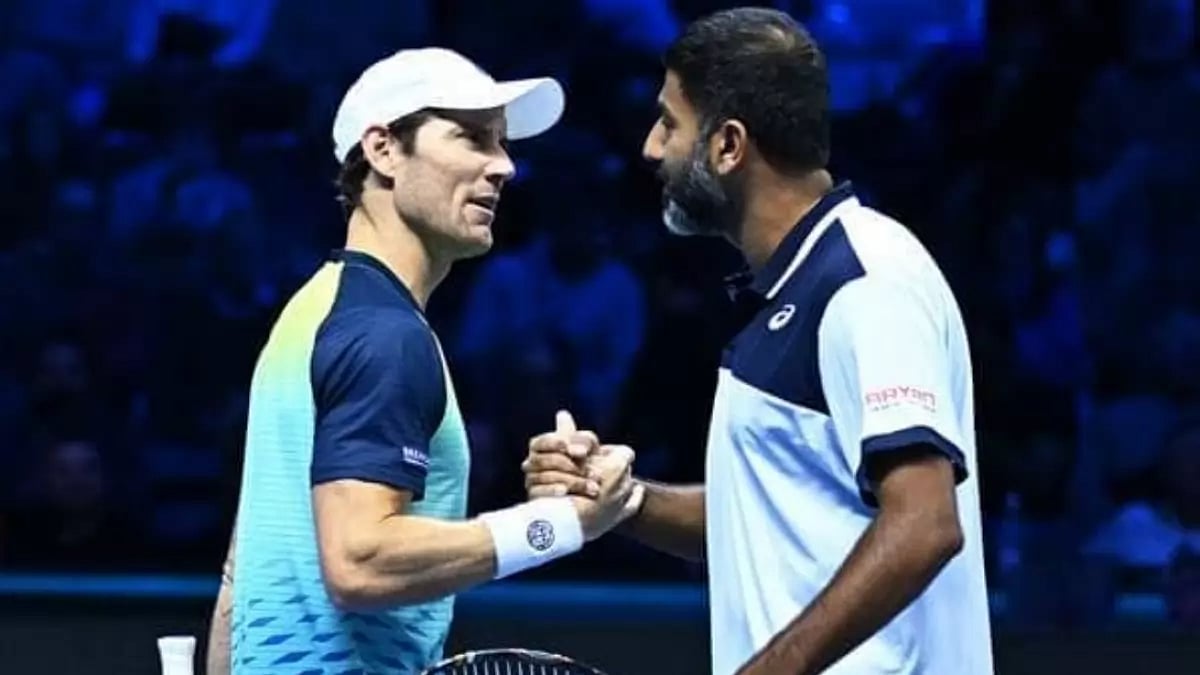 File photo : Rohan Bopanna and Matthew Ebden during the ATP Finals 2023