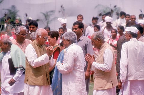 Lalu Prasad Yadav, Lal Krishna Advani, Sonia Gandhi, George Fernandes 
