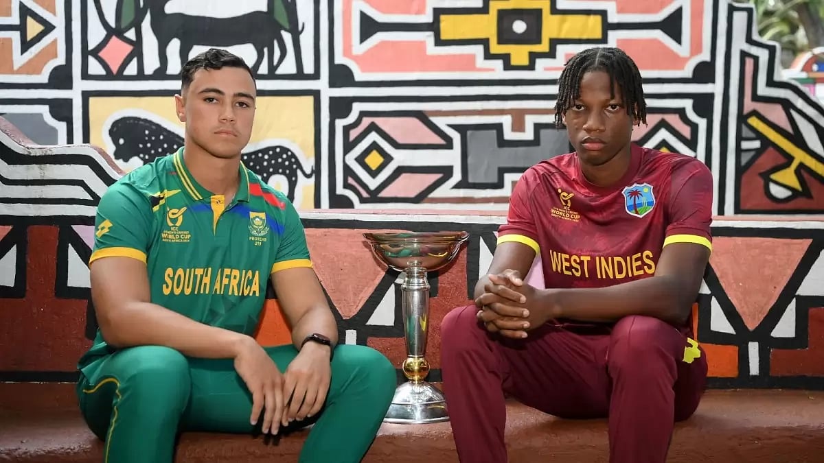 ICC 2023 : South Africa vs West Indies, ICC U-19 Men's World Cup 2024: The captains pose for a picture
