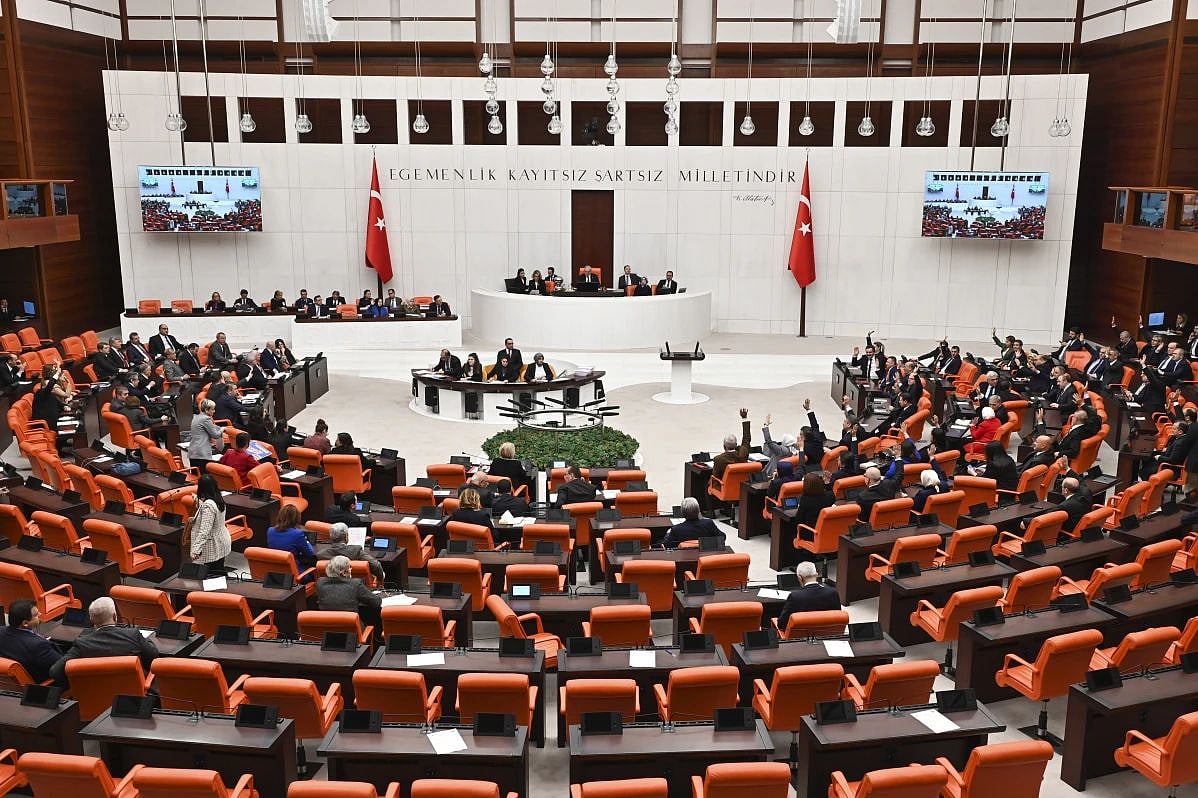 (AP Photo/Ali Unal) : Turkish Parliament in Ankara 