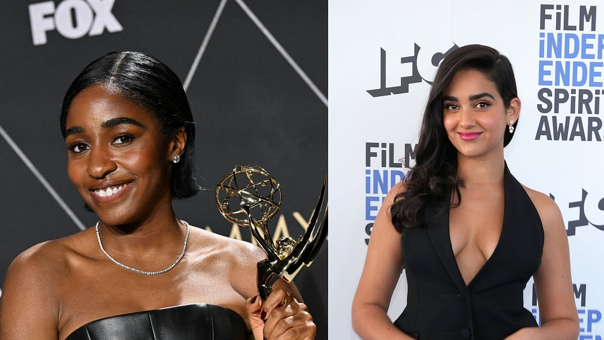 Image: Getty Images : Ayo Edebiri (L) and Geraldine Viswanathan (R)