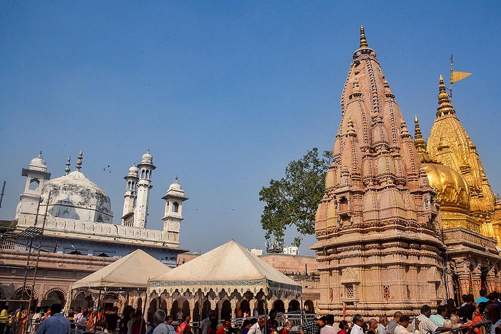 Photo: PTI : Court allows priest''s kin right to worship in Gyanvapi Mosque