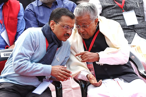 LDF protest at Jantar Mantar in Delhi