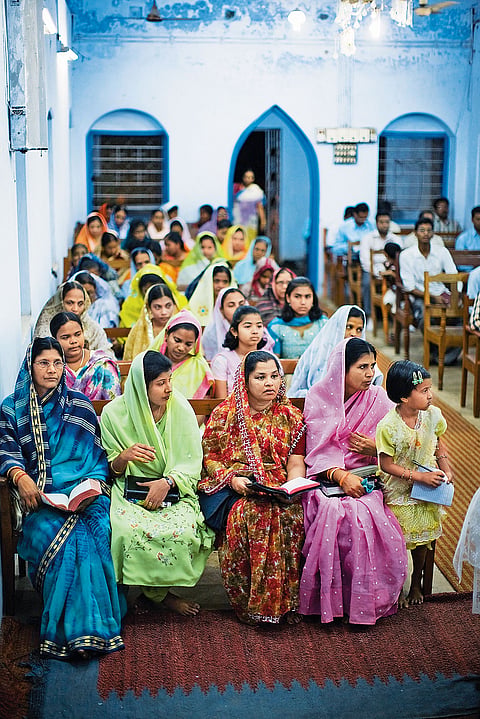 Praying For Unity: Women at a church near Bhubaneswar