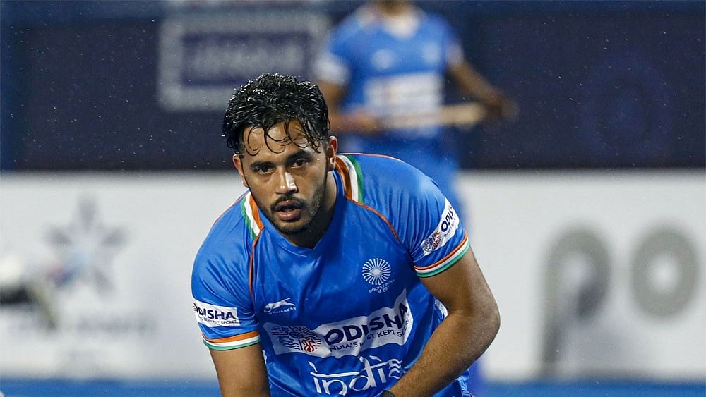 File Photo : India captain Harmanpreet Singh in action.