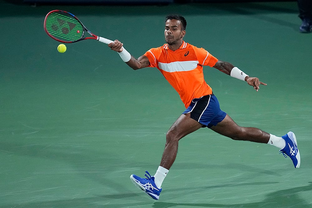 | Photo: AP/Kamran Jebreili : Dubai Tennis Championships 2024: Sumit Nagal vs Lorenzo Sonego
