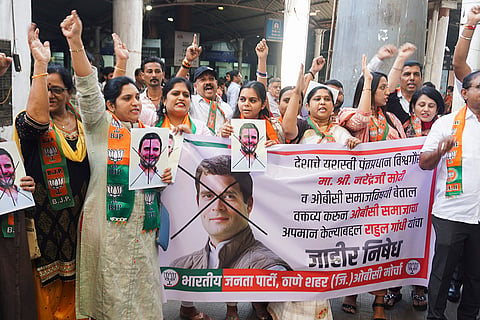 BJP protest against Rahul Gandhi