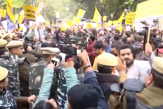 Screen grab from video posted on X/ANI