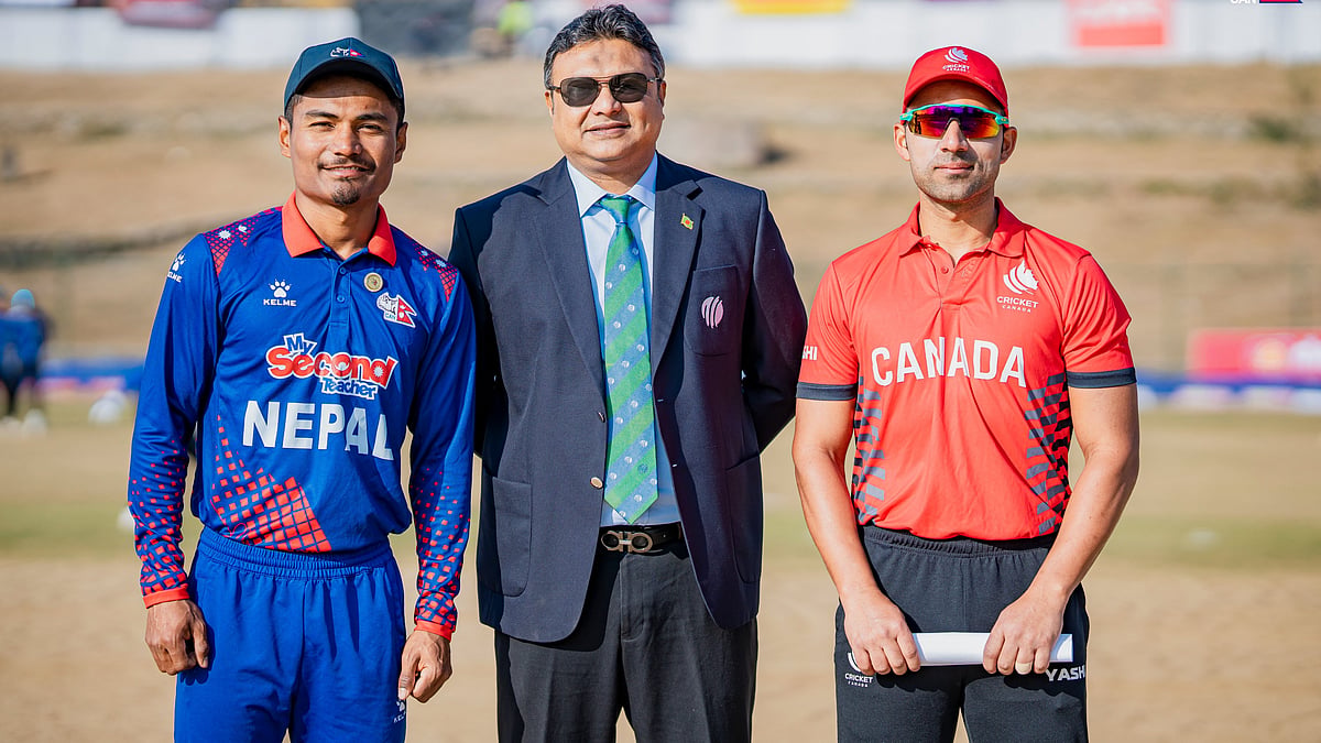 Photo - X/CricketNep : Nepal have won the toss and opted to bowl first against Canada.