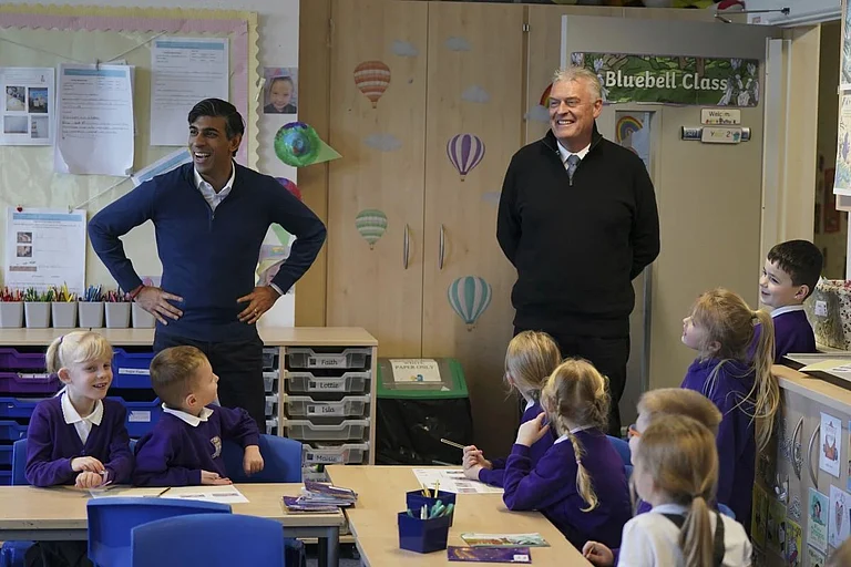 British PM Rishi Sunak and Lawmaker Lee Anderson | - AP